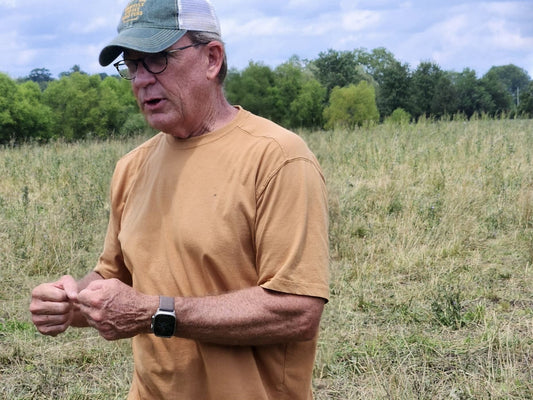 A 64-year-old farmer at Tyner Pond Farm reflecting on the connection between nutrition, healthy aging, and sustainable farming practices.