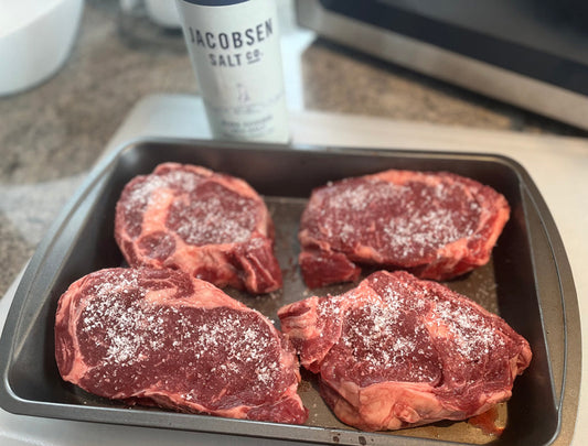 Tyner Pond farm Tyner Pond Farm Grassfed Ribeye Steaks with Jacobsen Salt