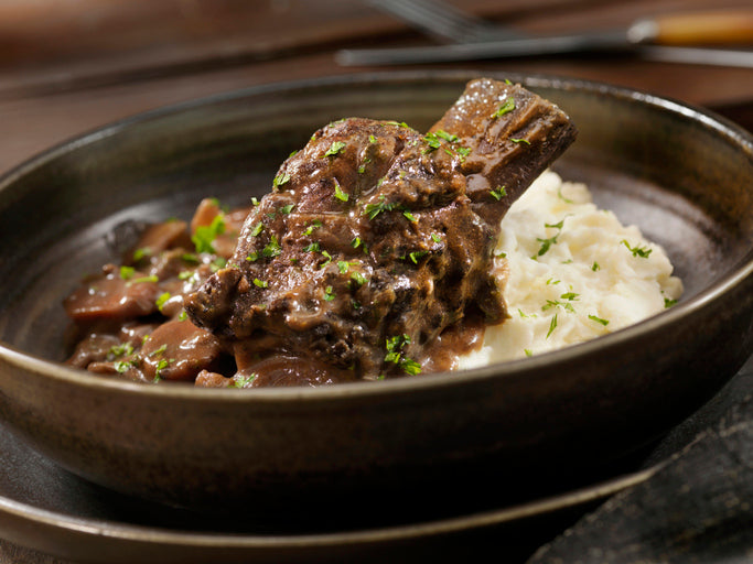 Red Wine Braised Beef Short Ribs with Mashed Potatoes
