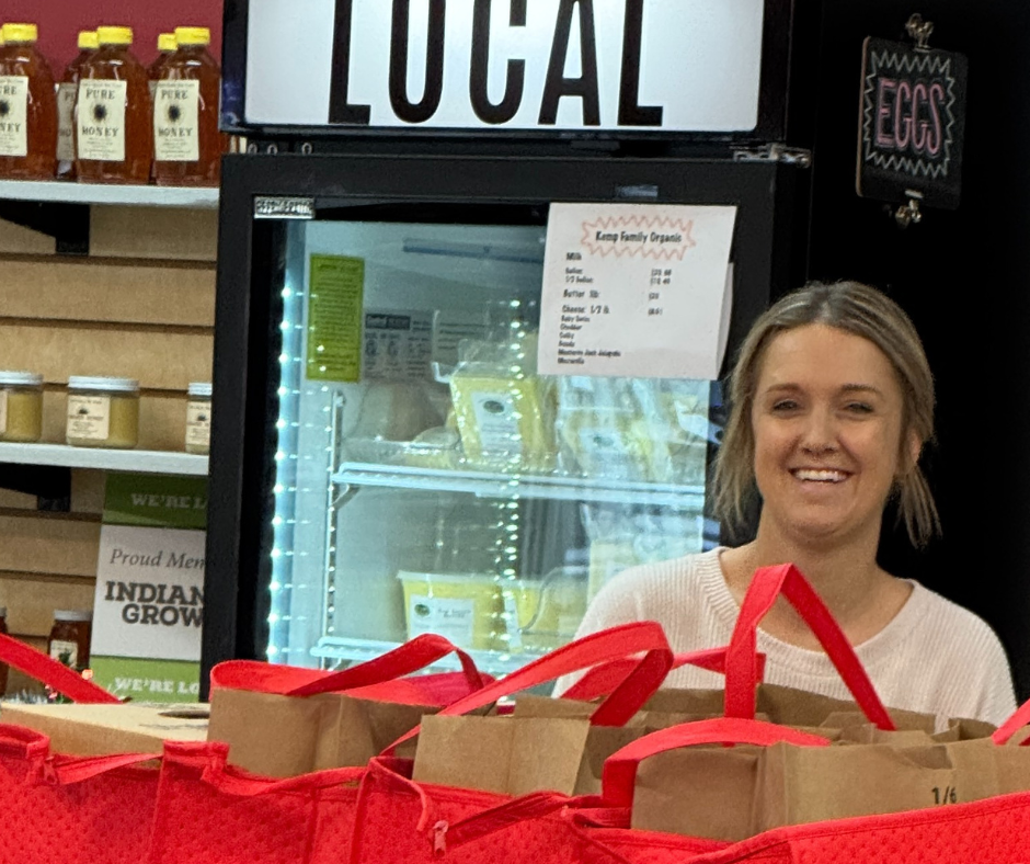 Inside Tyner Pond Farms Indiana delivery center and store