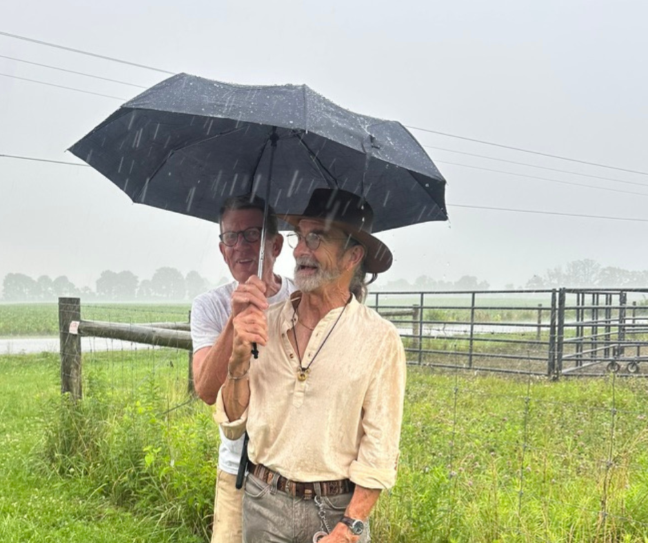 Rain On Tyner Pond Farm in an Indiana summer
