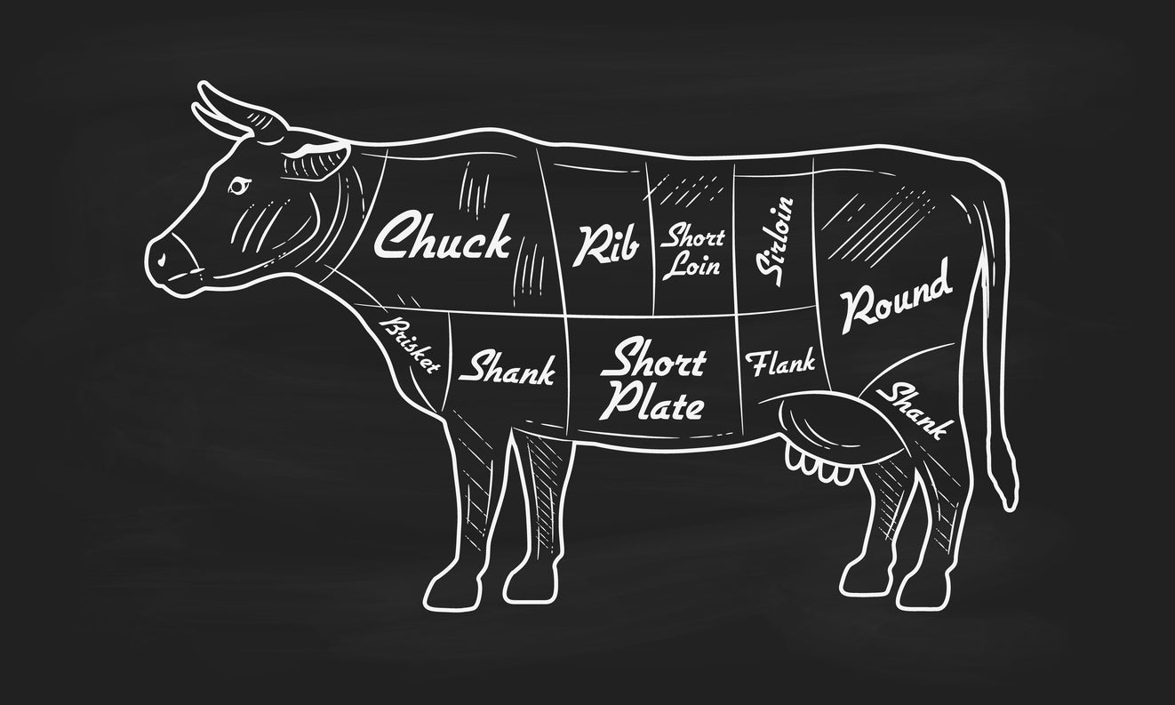 Cattle Diagram for Indiana Freezer Beef