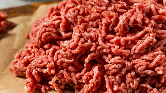 100% grass-fed ground beef from Tyner Pond Farm in central Indiana.
