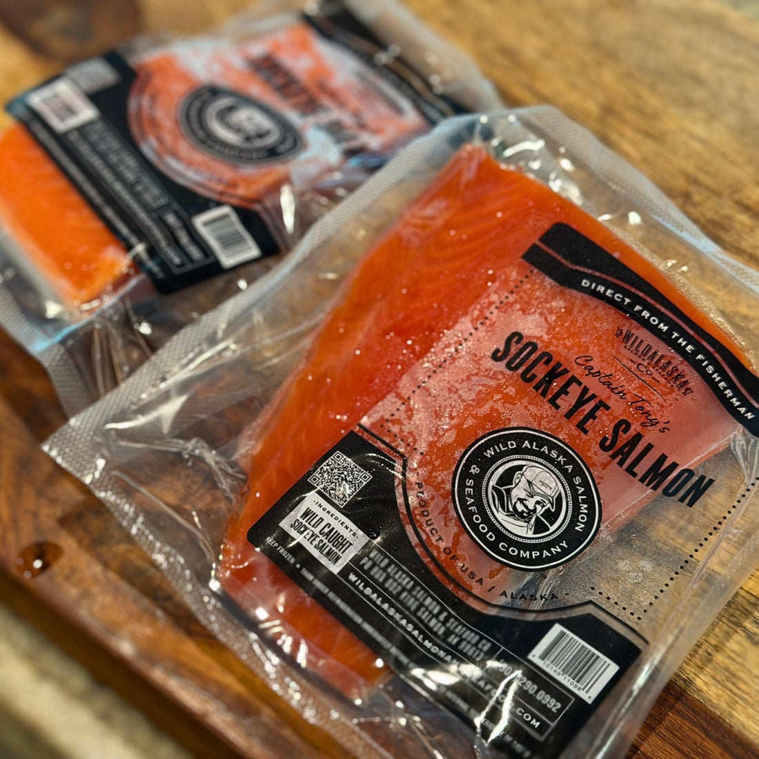 Display of our wild alaska Wild Caught Salmon
