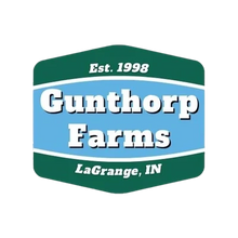 Gunthorp Farms logo showing source of pasture-raised pork bratwurst