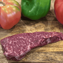 Heavily marbled 100% grass-fed Denver Steak from Tyner Pond Farm